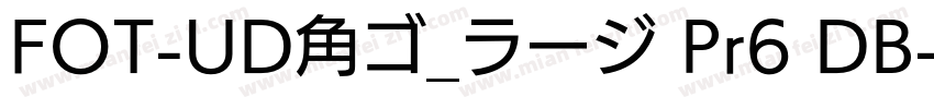 FOT-UD角ゴ_ラージ Pr6 DB字体转换